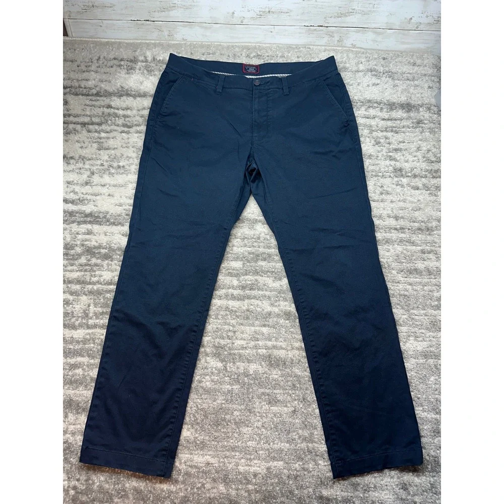 UNTUCKit St. Clair Chino Pants Mens 34x32 Navy Straight Fit 40291 Golf Prep - Picture 2 of 8
